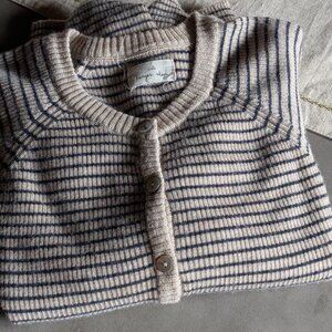Konges Sløjd MEO CARDIGAN - WHITE CREAM MEL/NAVY STRIPE